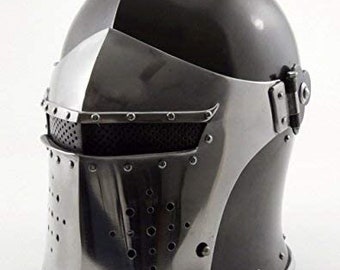Medieval Knight Closed Armor Helmet Ready For Battle Costume Halloween Gift M5 Medieval Knight Closed Armor Helmet Ready For Battle Costume Halloween Gift M5