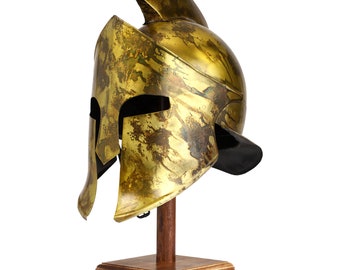 Bhartiya Handicrafts Medieval Armour King Leonidas Greek Spartan Roman Helmet, Spartan Legions Helmet,  Halloween Costume for Home Decor