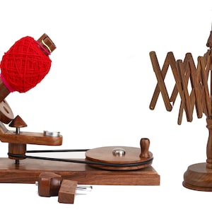  Wooden Hand Operated Yarn Ball Winder Table Top