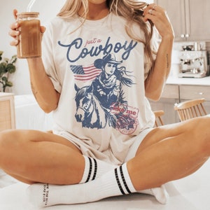 Cowboy like me Comfort Colors t shirt, Cowboy like me Oversized Comfortcolors Shirt, Vintage Cowboy 4th of July Shirt, Western Cowgirl Shirt