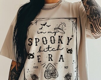 Spirit Board Comfort Colors T-shirt: Häxig Goth Halloween Plus Size