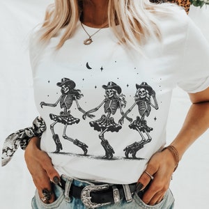 Line Dancing Cowgirl Skeletons, Line Dancing Shirt, Fun Dance Teacher Gifts, In my Dance Mom Era, In my Line Dancing Era, Dancing Skeletons
