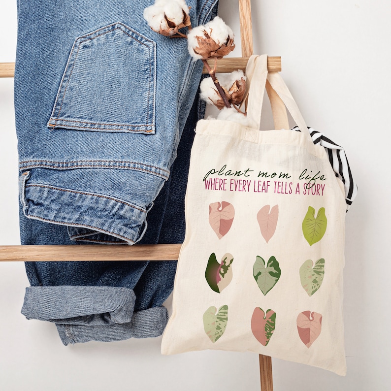 syngonium albo, syngonium batik,milk confetti, syngonium pink spot, syngonium butterfly allusion, syngonium wendlandii inspired tote canvas bag.