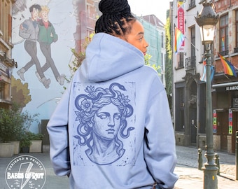 Medusa Hoodie Powerful Feminist Shirt Resist Burn the Patriarchy LGBTQ+ Hoodie Greek Goddess Hoodie