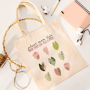 syngonium albo, syngonium batik,milk confetti, syngonium pink spot, syngonium butterfly allusion, syngonium wendlandii inspired tote canvas bag.