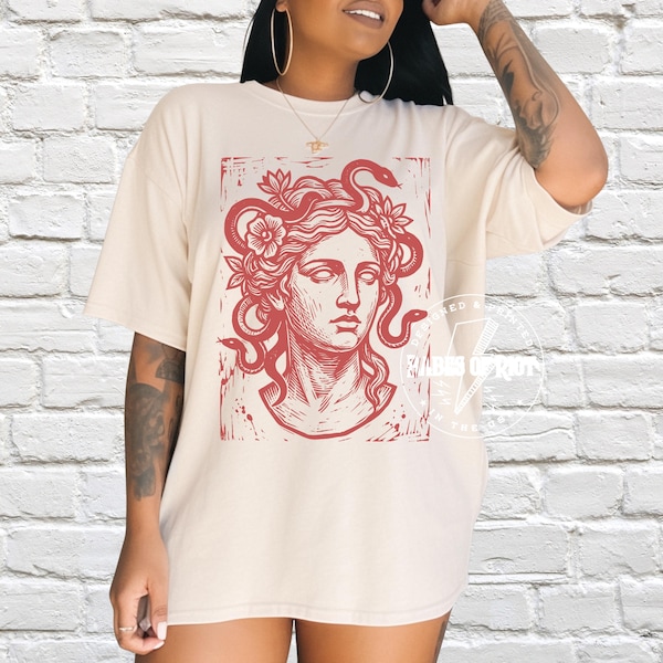 Medusa Shirt Powerful Feminist Tee Resist Burn the Patriarchy LGBTQ+ T-shirt Greek Goddess Shirt