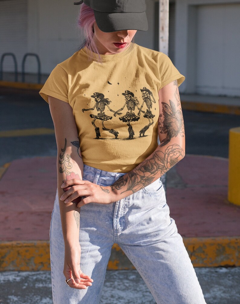 Line Dancing Cowgirl Skeletons, Line Dancing Shirt, Fun Dance Teacher Gifts, In my Dance Mom Era, In my Line Dancing Era, Dancing Skeletons