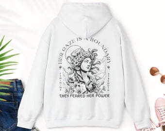 Medusa Hoodie Powerful Feminist Shirt Resist Burn the Patriarchy LGBTQ+ Hoodie Greek Goddess Hoodie