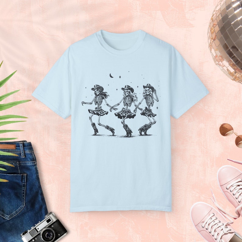 Line Dancing Cowgirl Skeletons, Line Dancing Shirt, Fun Dance Teacher Gifts, In my Dance Mom Era, In my Line Dancing Era, Dancing Skeletons