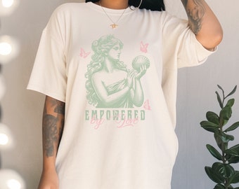 Bibliothekar Kern Aphrodite Shirt griechische Göttin Shirt Göttin der Liebe Aphrodite Dark Academia Shirt feministisches Shirt Meerjungfrau cote Shirt