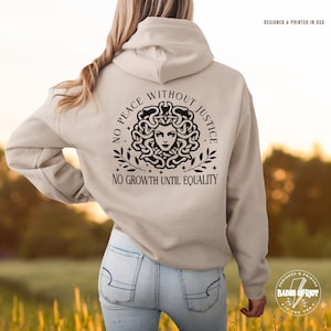 Medusa Hoodie Aegis Gorgon Medusa Sweatshirt Essential Hoodie Female Gaze Petrify the Patriarchy Feminist Activism Women Rights Grl pwr