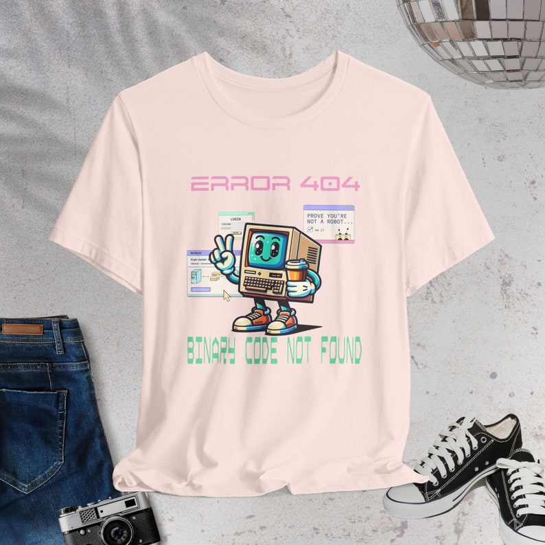 Frutiger Aero Retro 404 Nonbinary Error Computer Geek Shirt Techwear ...