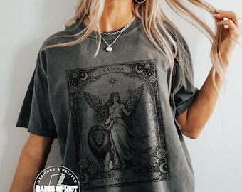 Inanna Shirt Ishtar Queen of Heaven Goddess Shirt Light Academia Goddess of Love Shirt Inanna Greek Sumerian Goddess Shirt Lion Goddess Tee