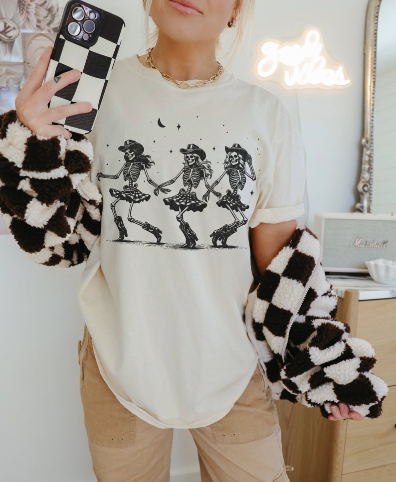 Line Dancing Cowgirl Skeletons, Line Dancing Shirt, Fun Dance Teacher Gifts, In my Dance Mom Era, In my Line Dancing Era, Dancing Skeletons