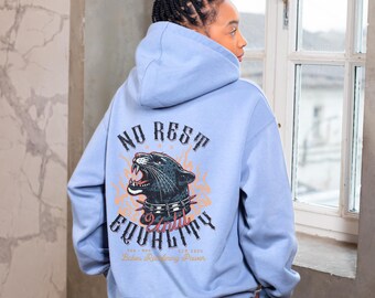 Eat the Rich Feminist Hoodie Burn the Patriarchy No Rest Until Equality Sweatshirt Tattoo Shirt Rocker grl pwr Edgy Biker Mom Tattoo Hoodie