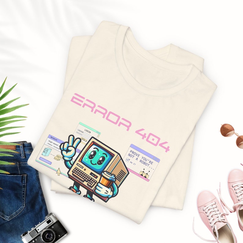 Frutiger Aero Retro 404 Nonbinary Error Computer Geek Shirt Techwear ...