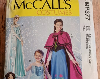 McCall/'s M7000 Frozen Princess Costume Cape Dress Sewing Pattern KIDS sz 3-14