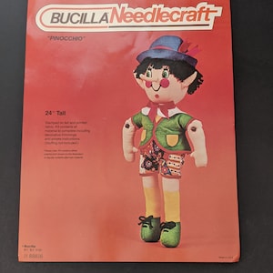Vintage Needlecraft Kit Pinocchio Doll 24 inch