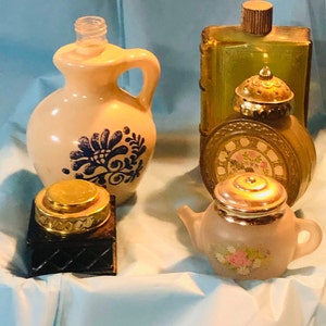 Lot of 5 Vintage Avon Bottles
