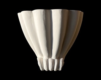 Plaster Scallop Shell Wall Sconce Light