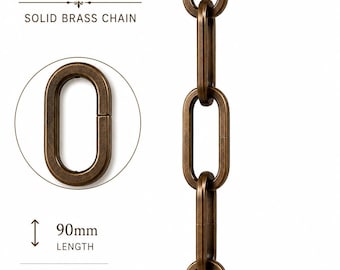 Antique Bronze square round link chain sold per foot