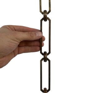 Handmade Antique Brass Lighting Chain Sold by the FOOT 12 inches