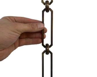 Handmade Antique Brass Lighting Chain Sold by the FOOT 12 inches
