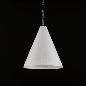 15&quot; Inch plaster cone pendant shade custom made with hand finishing