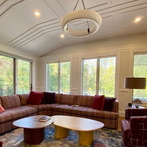 The Halo Large Plaster and Bronze Chandelier Pendant Light image 2