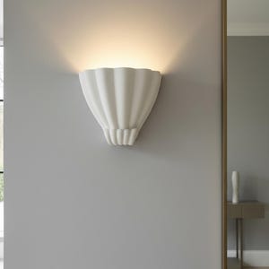 Jakobsmuschel Handbemalte Gipsschale Wandleuchte | Beleuchtung