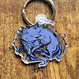 Bearer of Thorns | Acrylic Single-Sided Wolf Keychain