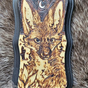 Desert Fox | Handmade Wood-burned Illustrated Animal Decor