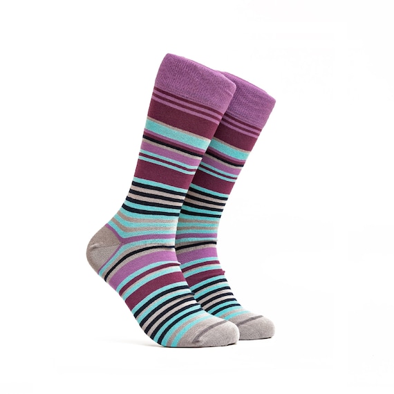 balsamic vinaigrette salad dressing Men's Navy Blue and Orange Striped Socks TieMart