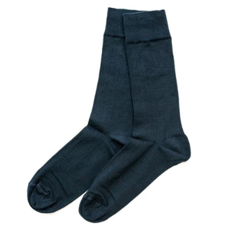 Groomsman Socks Mens Dress Socks Mid Calf Best Man Socks Navy Blue Pattern Socks Gift For Him Happy Colorful Crew Socks Man Present Birthday