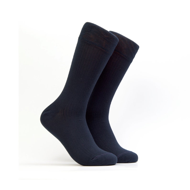 Groomsman Socks Mens Dress Socks Mid Calf Best Man Socks Navy Blue Pattern Socks Gift For Him Happy Colorful Crew Socks Man Present Birthday