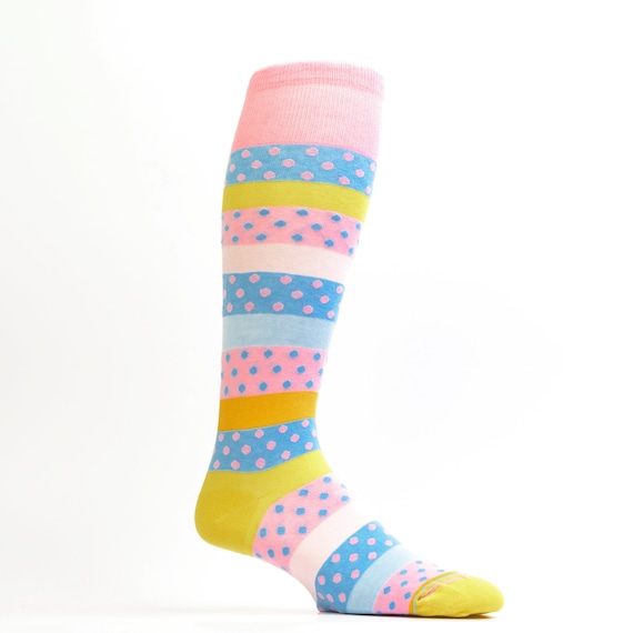 Striped Knee Socks - Pink 2 Pieces