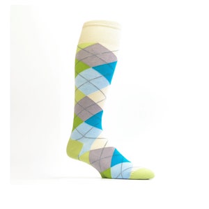 Long Happy Socks Argyle Socks Womens Knee High Cotton Socks For Her Thigh High Luxury Multicolor Socks For Girls Colored Green Blue White