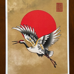 8x10 Print, Crane