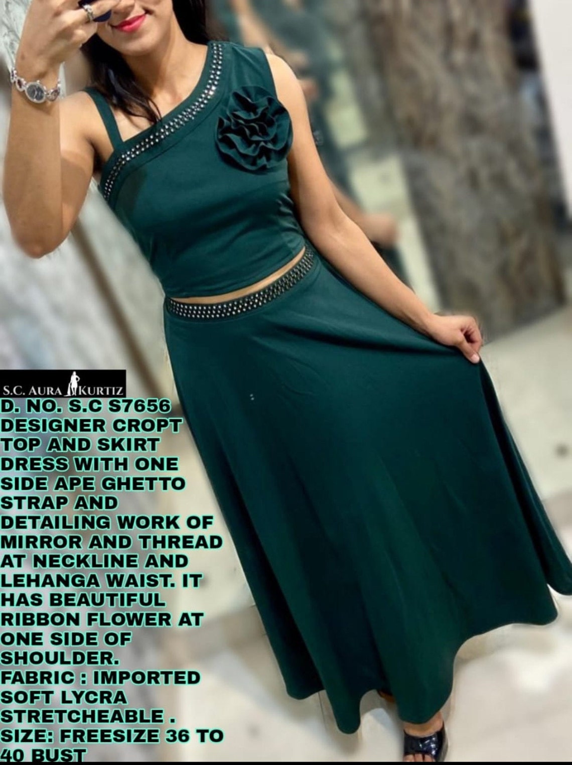 Designer crop top with skirt wedding festivities Etsy