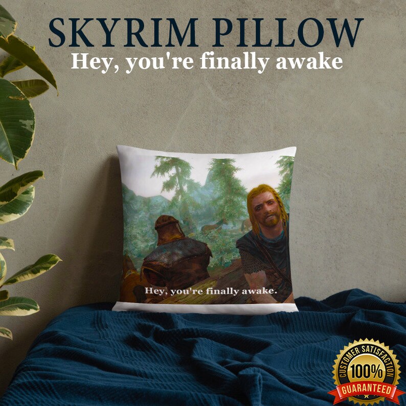 Hey You You Re Finally Awake Pillow Meme Painted