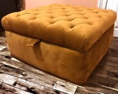 2ft6 quot chunky chesterfield ottoman storage box footstool coffee table