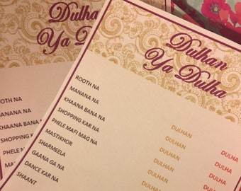 Shaadi Game Bundle Indian Bridal Pictionary Shaadi Ka Funda Etsy