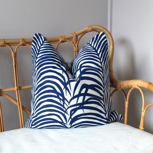 Navy Zebra Pillow Etsy