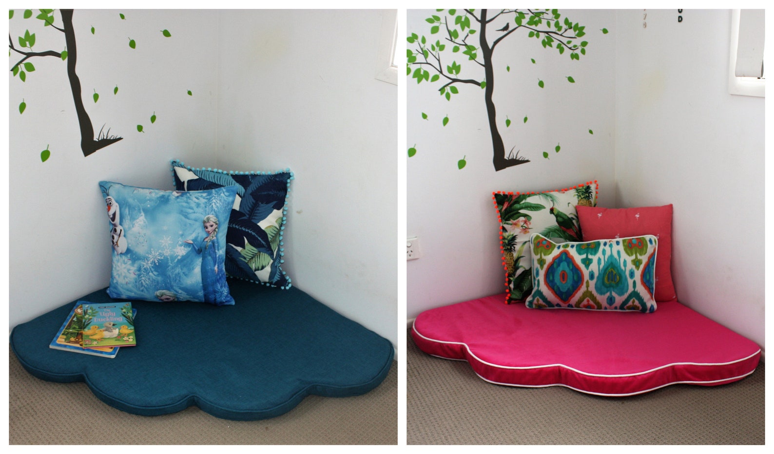 Bargain deal Flower floor cushion kids cushions Reading nook Etsy
