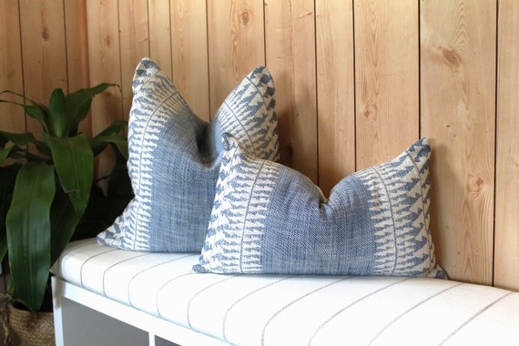 Justina Blakeney Cushion Covers Birds Jacquard Indigo Shams Sewn in Australia Fabric Made in US. Etsy Australia