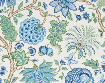 Jacobean floral fabric, Upholstery grade , Designer brand , 100% cotton fabric, Tree of Life Batik