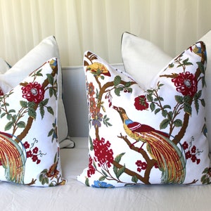 Large Bird featured Cushion covers. Statement piece covers. Feature Cushion covers. Floral cushions