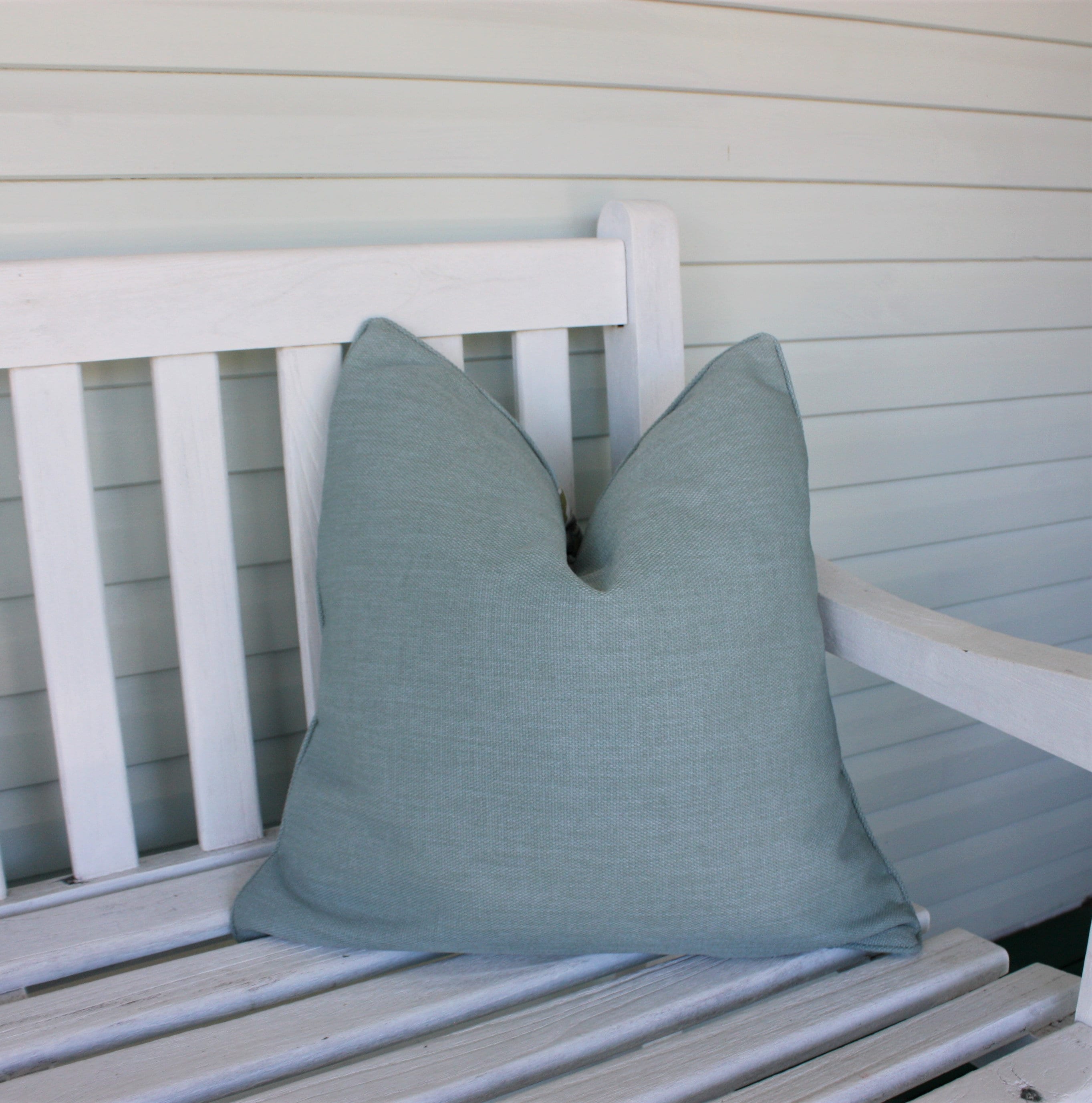 Stunning Duck egg cushion cover reversible satin Jacobean Etsy