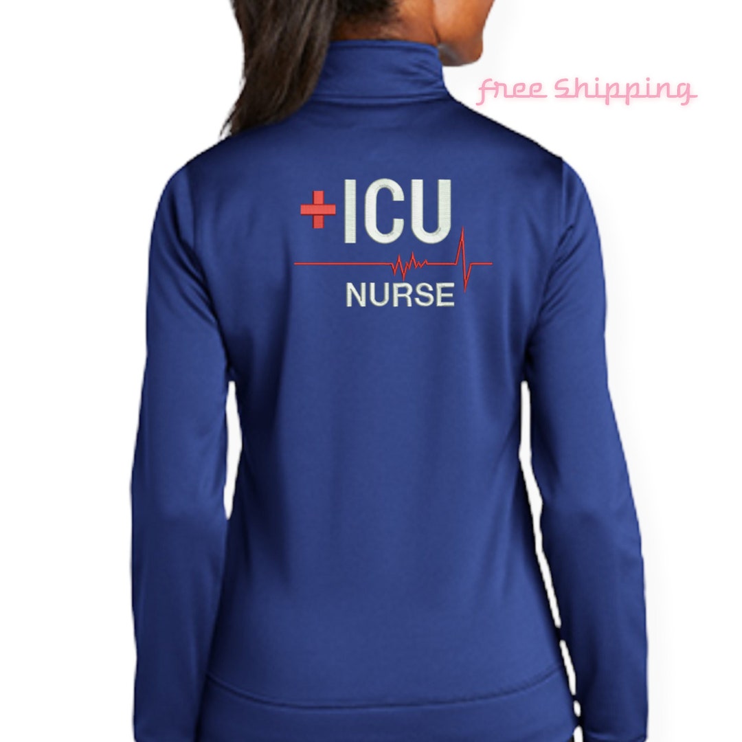 ICU Intensive Care Unit Jacket Nurse Embroidery Jacket Jacket - Etsy
