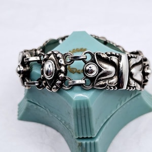 Very RARE #7 Georg Jensen Denmark Sterling Silver Bracelet, 1940's Danish Estate Silver Jewelry, Vintage Jewelry Accessory
